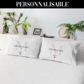 Taies d’oreillers couple « A personnaliser »